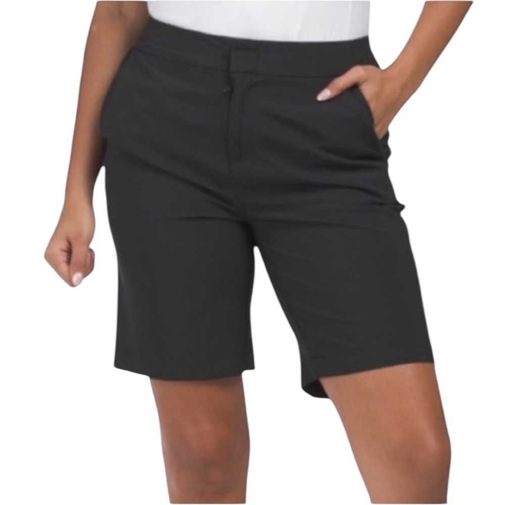 TOMMY BAHAMA Active Stretch 9” Golf Shorts in Black